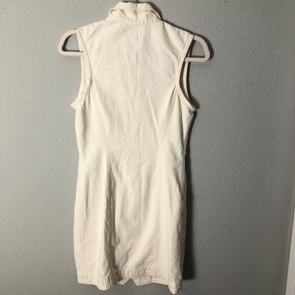 Vintage CK Calvin Klein Jeans Button Front Denim Mini Dress - Trucker Vibes - Picture 3 of 10